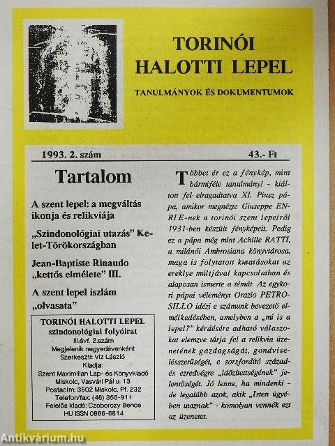 Torinói halotti lepel 1993/2.
