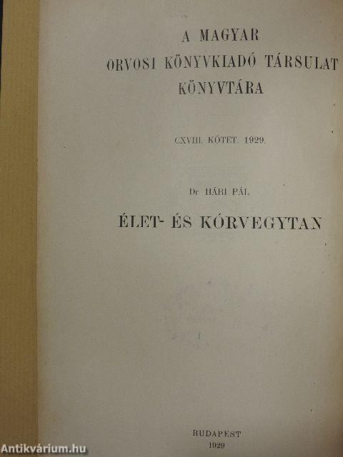 Élet- és kórvegytan