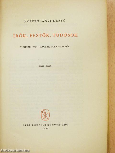 Írók, festők, tudósok I.