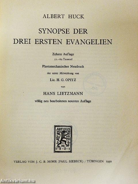 Synopse der drei ersten evangelien