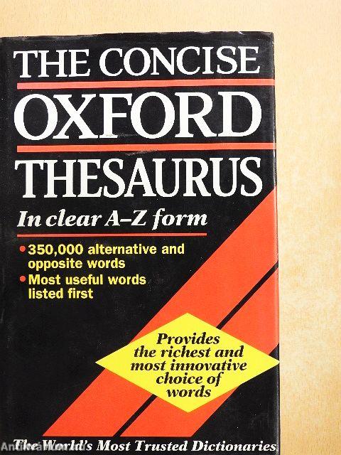 The Concise Oxford Thesaurus