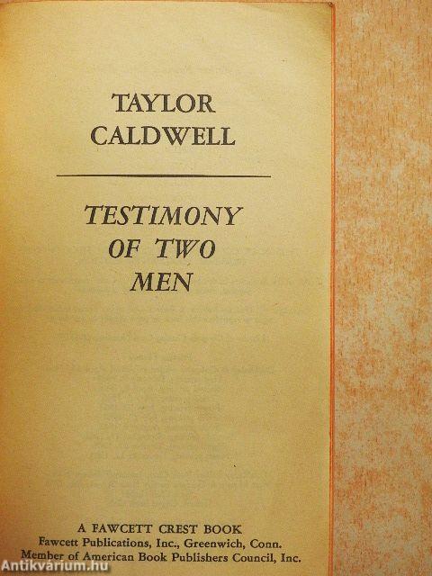 Testimony of Two Men