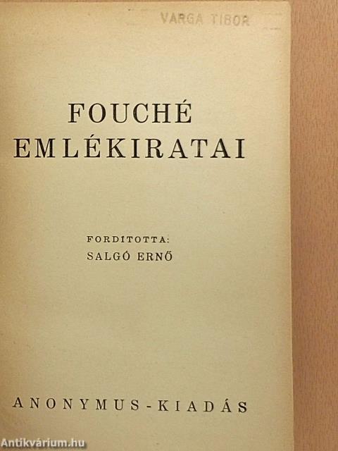 Fouché emlékiratai