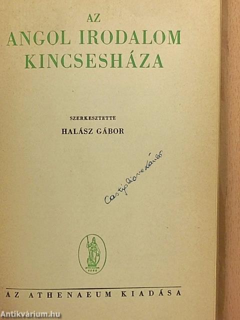 Az angol irodalom kincsesháza