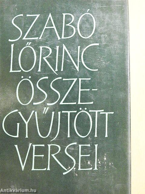 Szabó Lőrinc összegyűjtött versei
