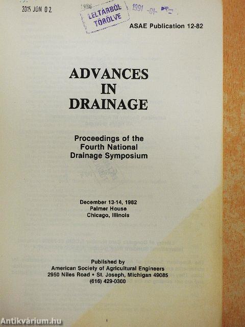 Advances in Drainage