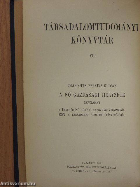 A nő gazdasági helyzete