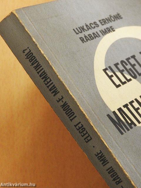 Eleget tudok-e matematikából?