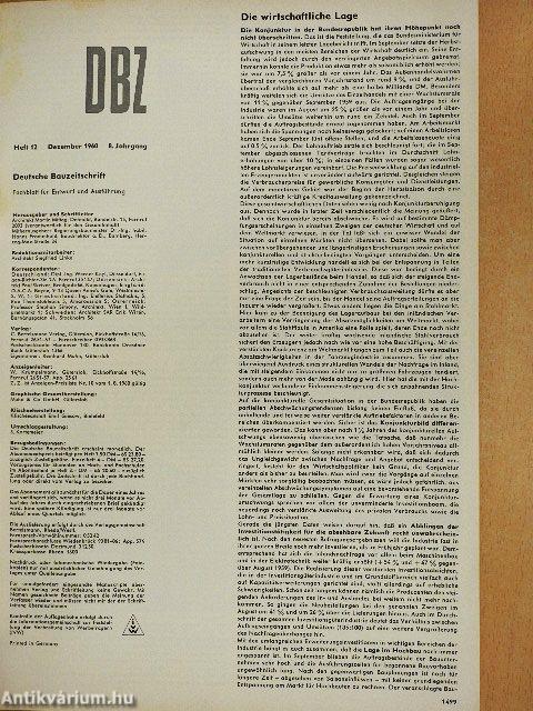 dbz - Deutsche Bauzeitschrift 12/1960