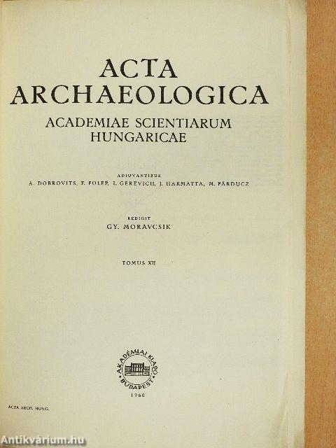 Acta Archaeologica XII/1-4
