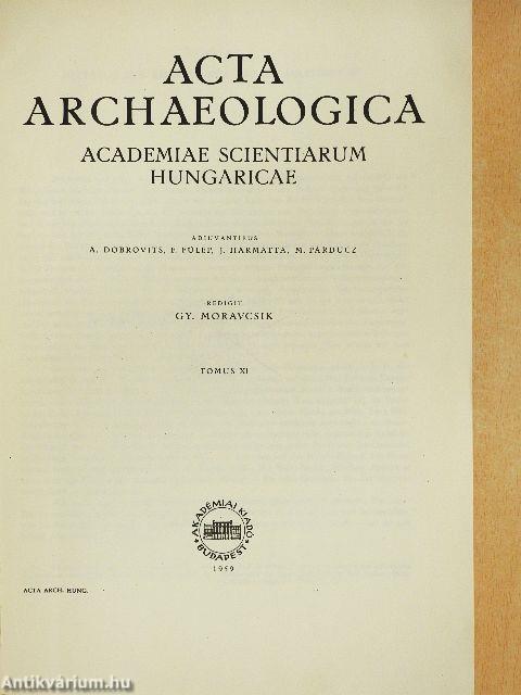 Acta Archaeologica XI/1-4