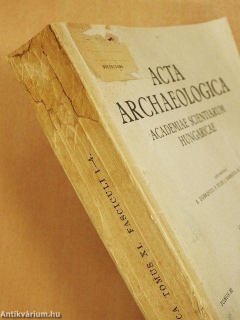 Acta Archaeologica XI/1-4