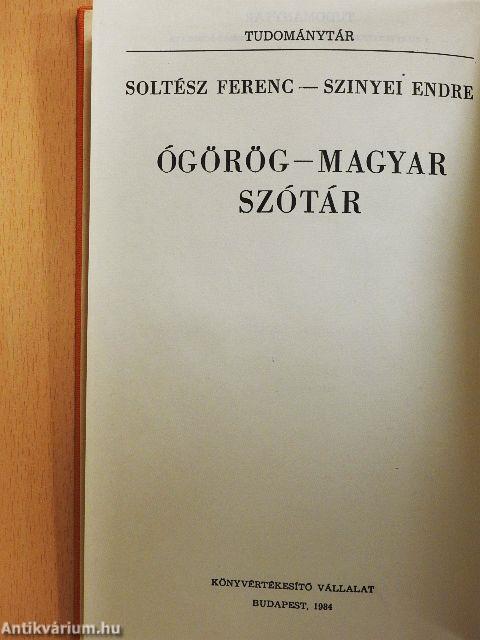 Ógörög-magyar szótár