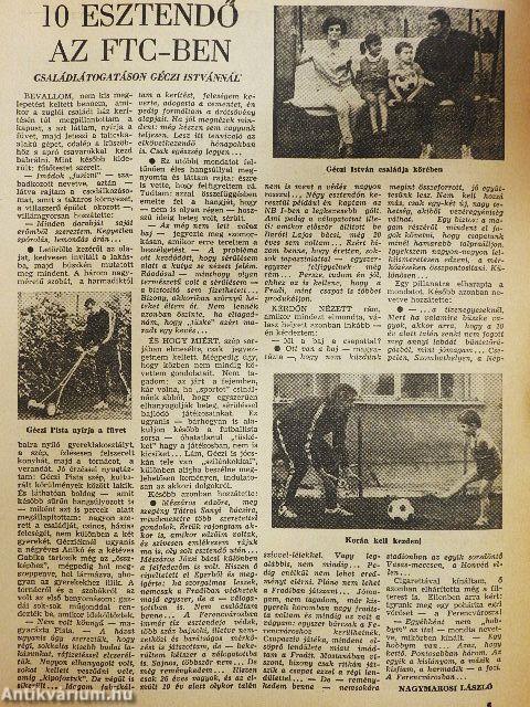 Fradi-híradó 1970. szeptember