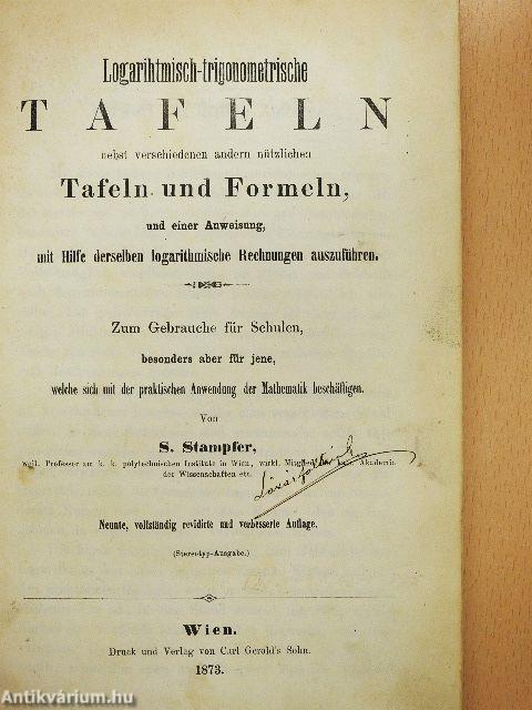 Logarihtmisch-trigonometrische Tafeln