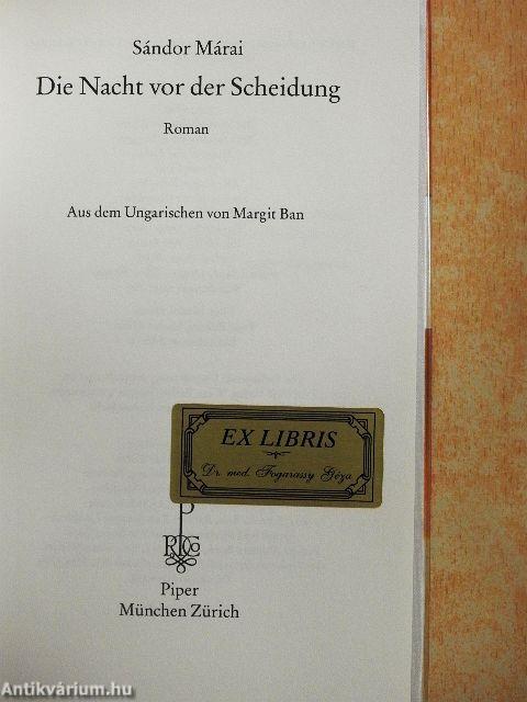 Die Nacht vor der Scheidung