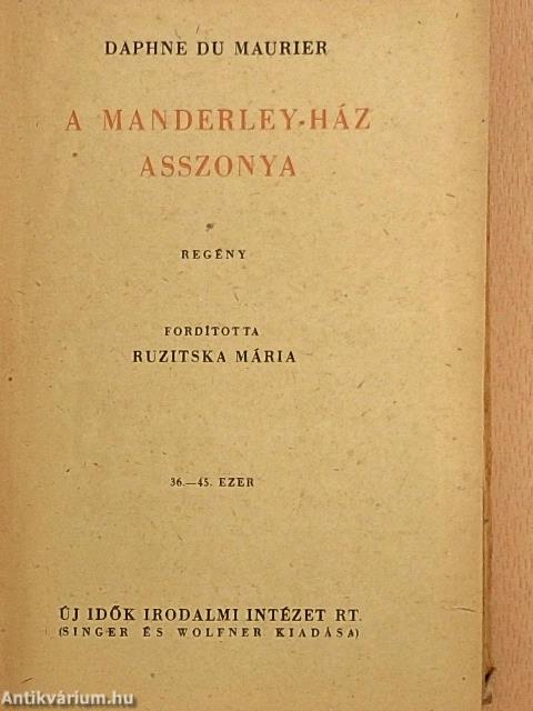 A Manderley-ház asszonya