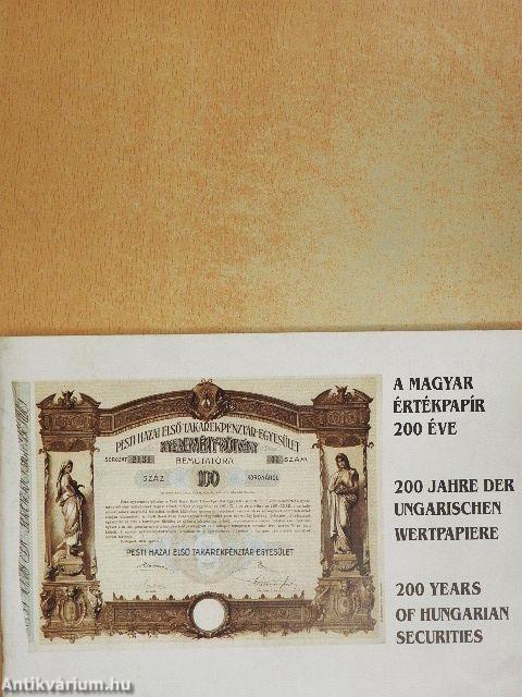 A magyar értékpapír 200 éve