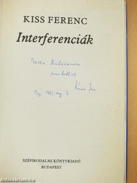 Interferenciák (dedikált példány)