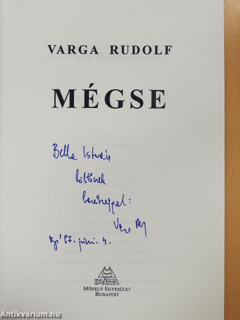 Mégse (dedikált példány)