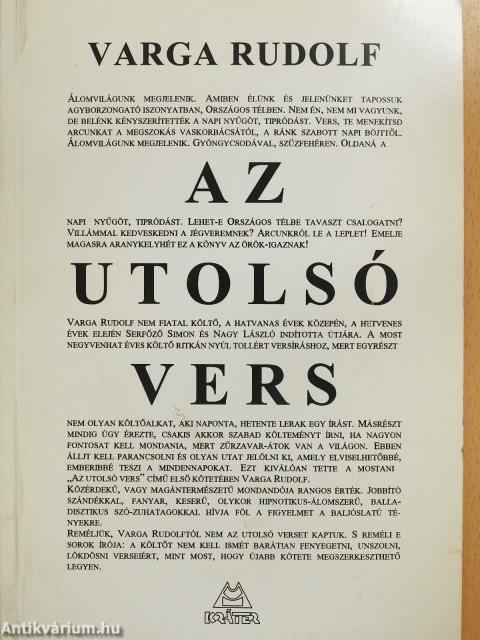 Az utolsó vers (dedikált példány)