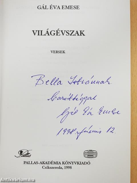 Világévszak (dedikált példány)