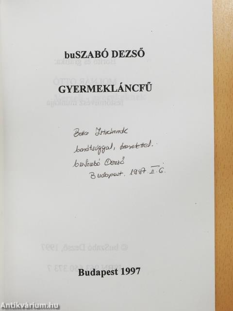 Gyermekláncfű (dedikált példány)