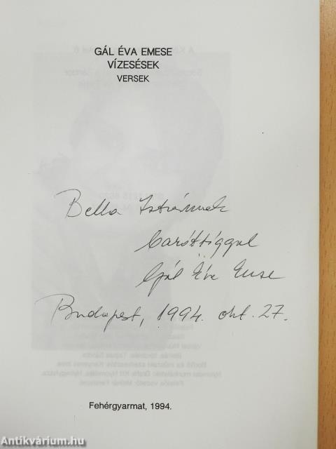 Vízesések (dedikált példány)