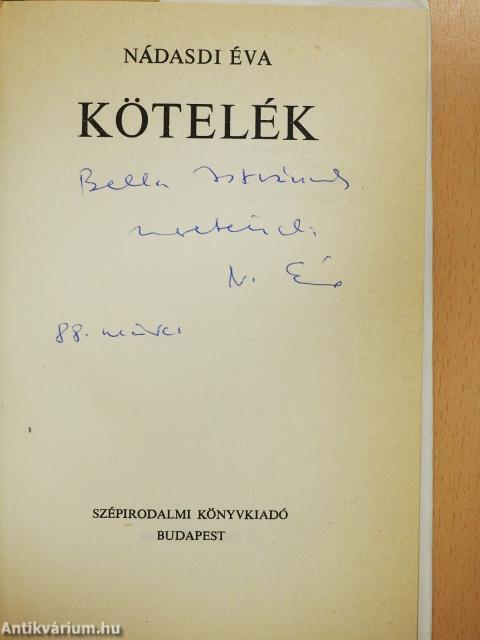Kötelék (dedikált példány)