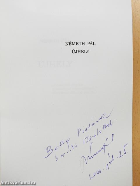 Újhely (dedikált példány)