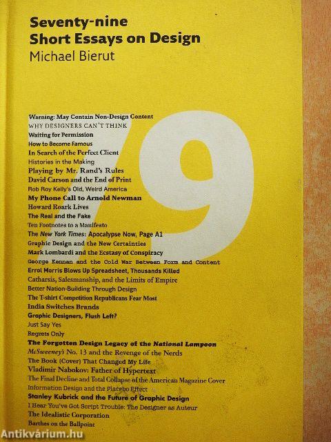 Seventy-nine Short Essays on Design