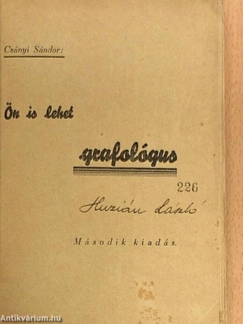 Ön is lehet grafológus