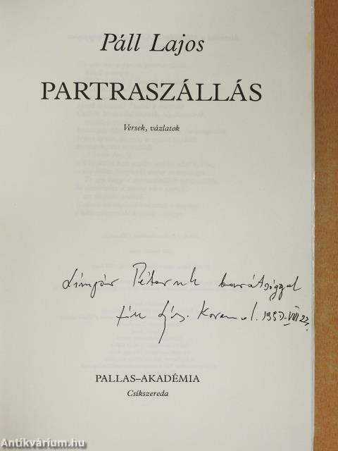Partraszállás (dedikált példány)