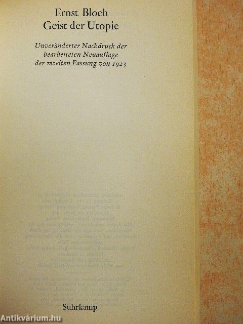 Geist der Utopie