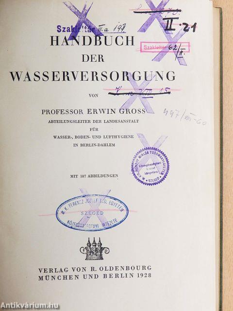 Handbuch der Wasserversorgung