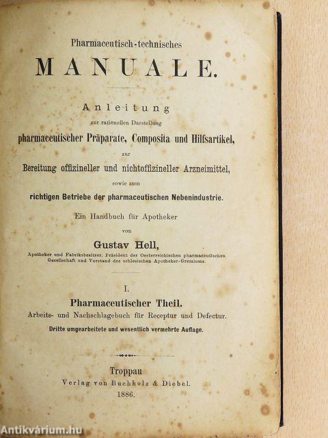 Pharmaceutisch-technisches Manuale I.