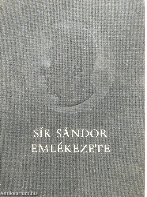 Sík Sándor emlékezete