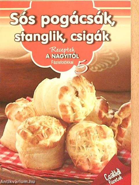 Sós pogácsák, stanglik, csigák