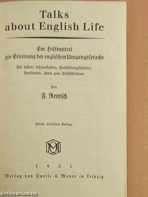 Talks about english life