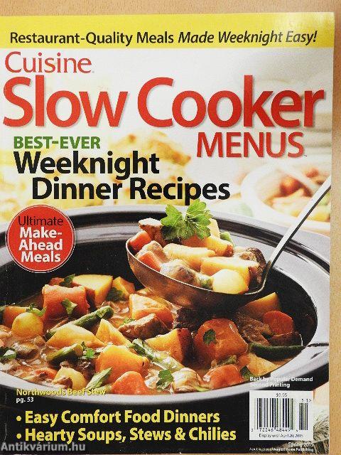 Cuisine Slow Cooker Menus Spring 2015