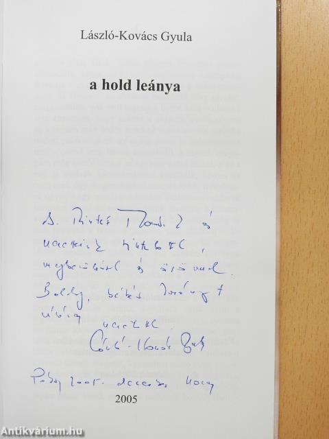 A hold leánya (dedikált példány)