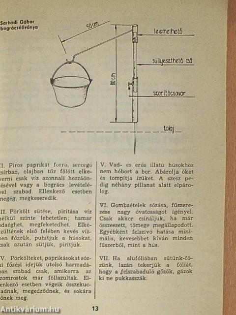 Bográcsban, parázson