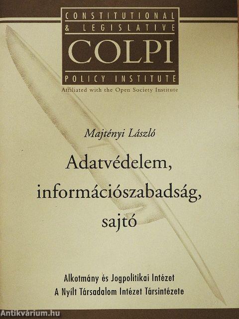 Adatvédelem, információszabadság, sajtó