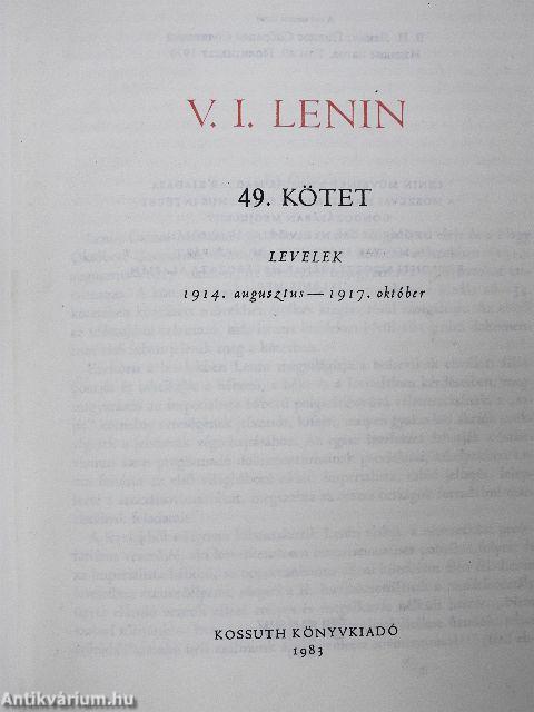 V. I. Lenin összes művei 49.