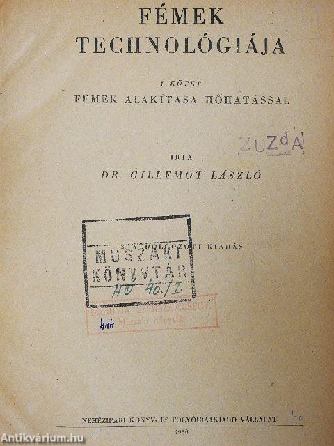 Fémek technológiája I.
