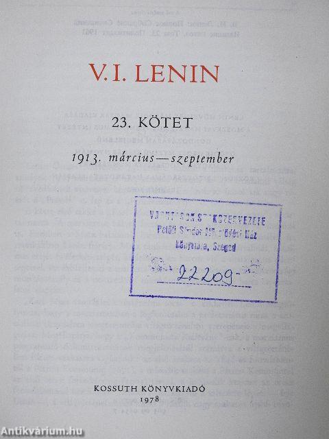 V. I. Lenin összes művei 23.