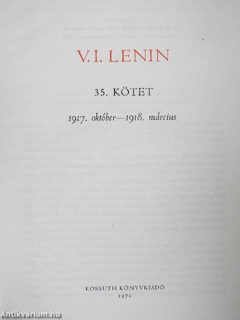 V. I. Lenin összes művei 35.