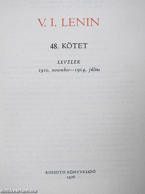 V. I. Lenin összes művei 48.