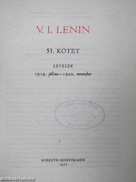 V. I. Lenin összes művei 51.
