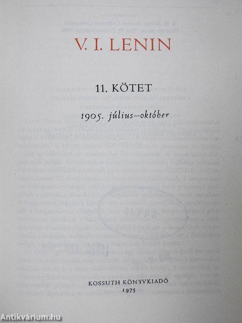 V. I. Lenin összes művei 11.